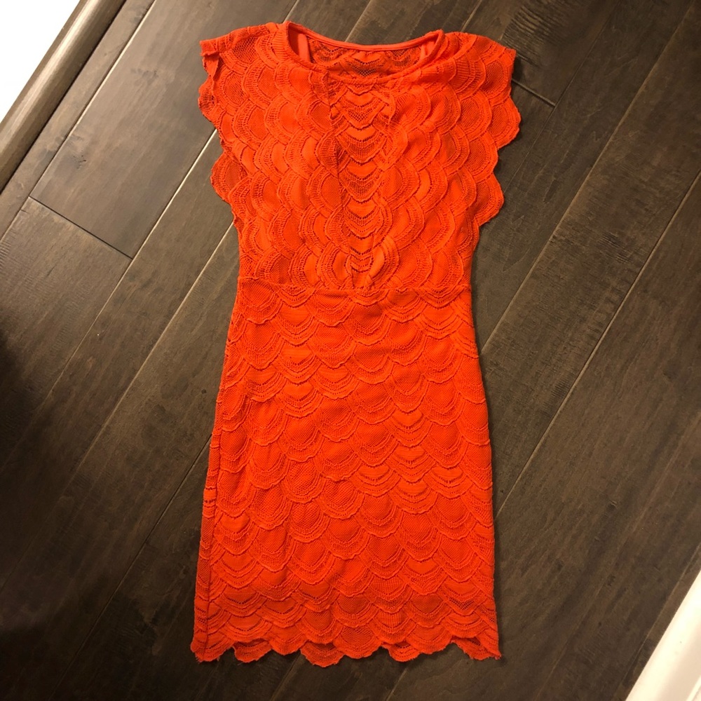 Nightcap Orange Lace Dress in Orange - Size 1